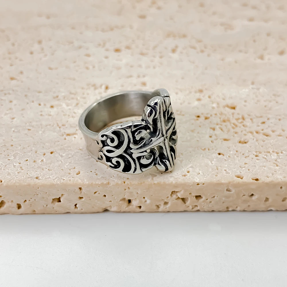 Anillo Cruz Ornamentada
