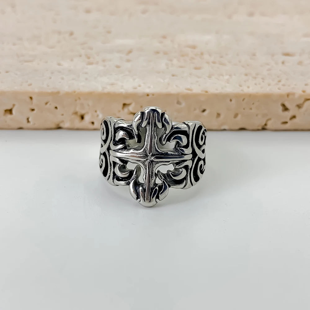 Anillo Cruz Ornamentada