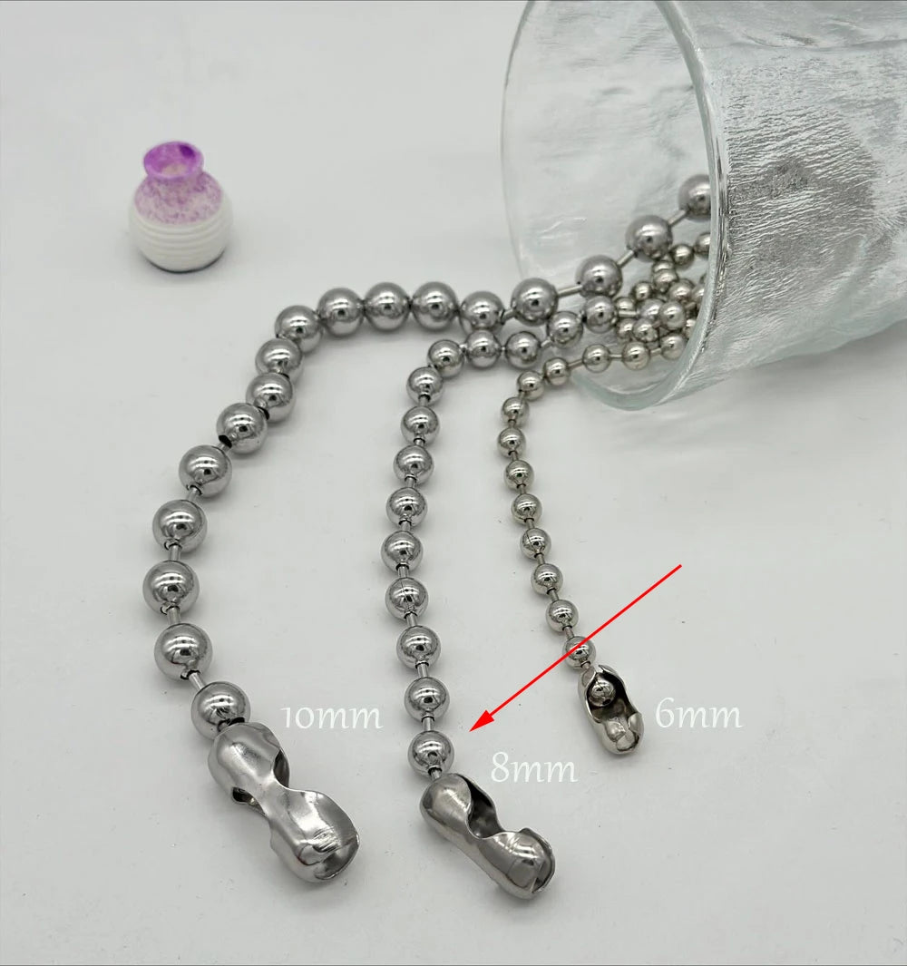 Collar de bolas de acero inoxidable de 6/8/10mm