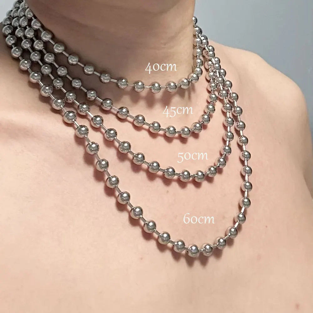 Collar de bolas de acero inoxidable de 6/8/10mm