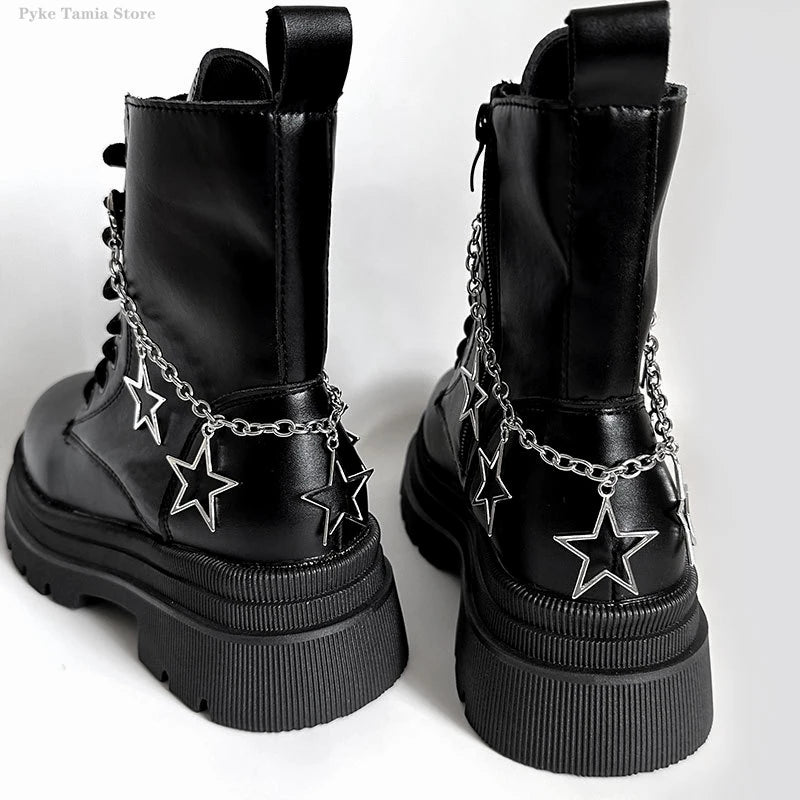 Cadena de Metal para zapatos corazón y estrella