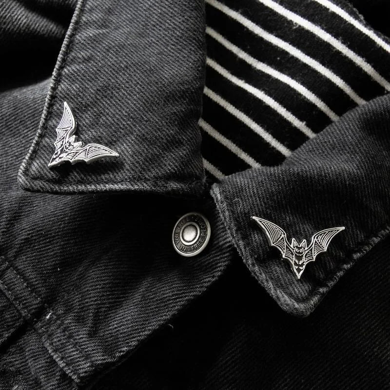 Pin de esmalte duro de murciélago