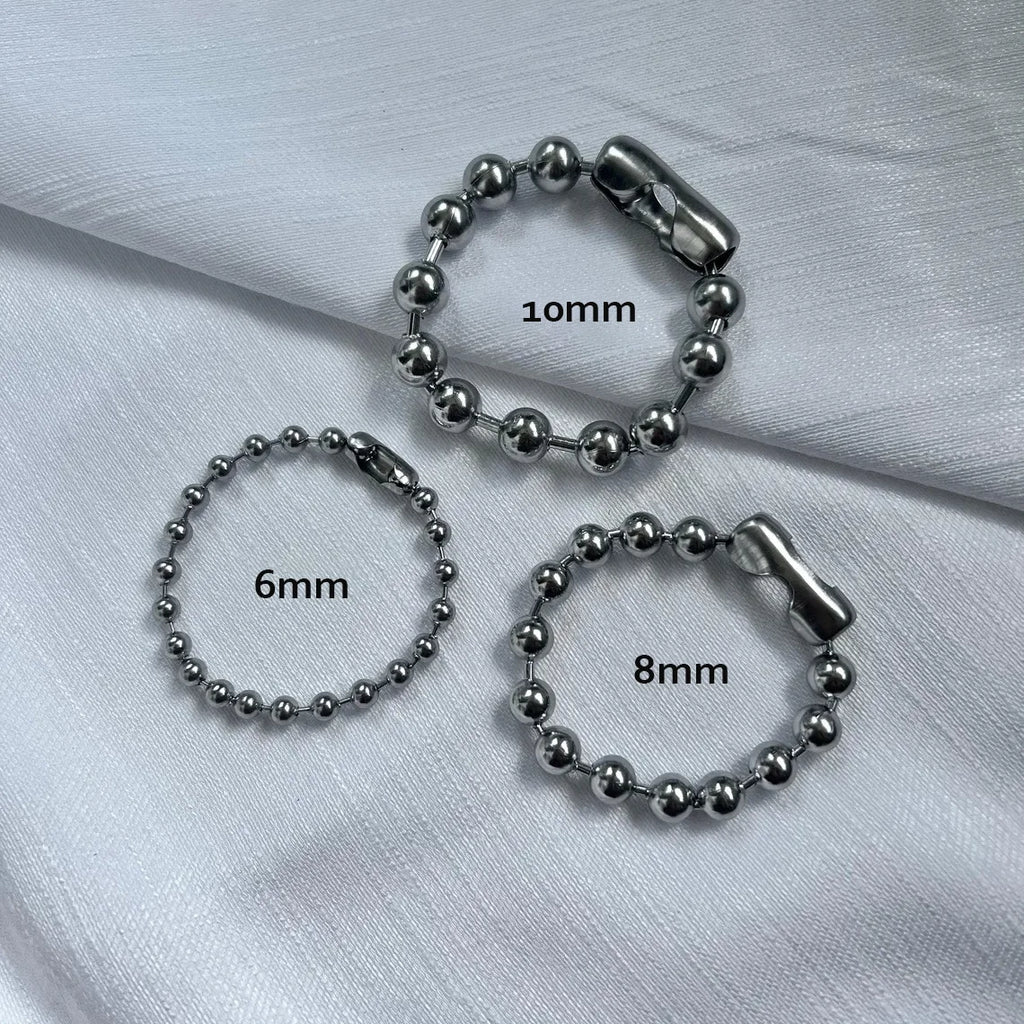 Pulsera de acero inoxidable de 6mm, 8mm y 10mm