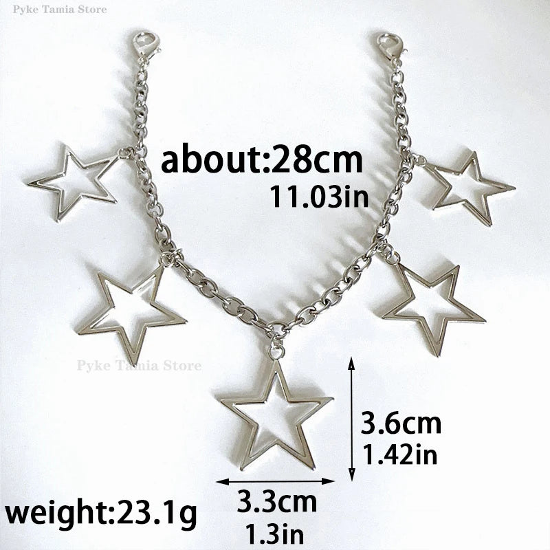 Cadena de Metal para zapatos corazón y estrella