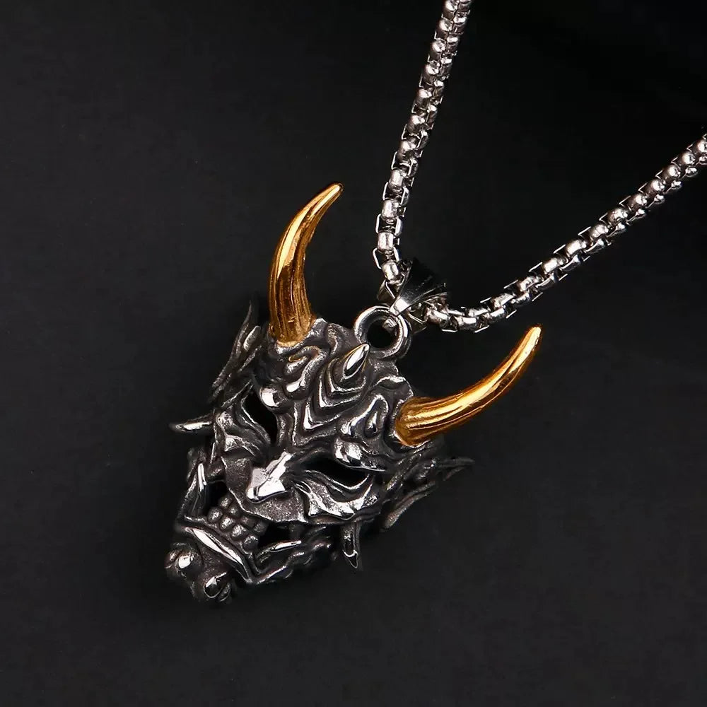 Collar samurái mascara de demonio