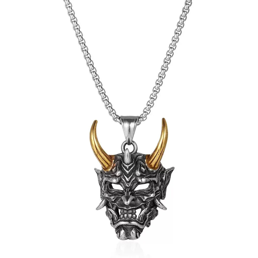 Collar samurái mascara de demonio