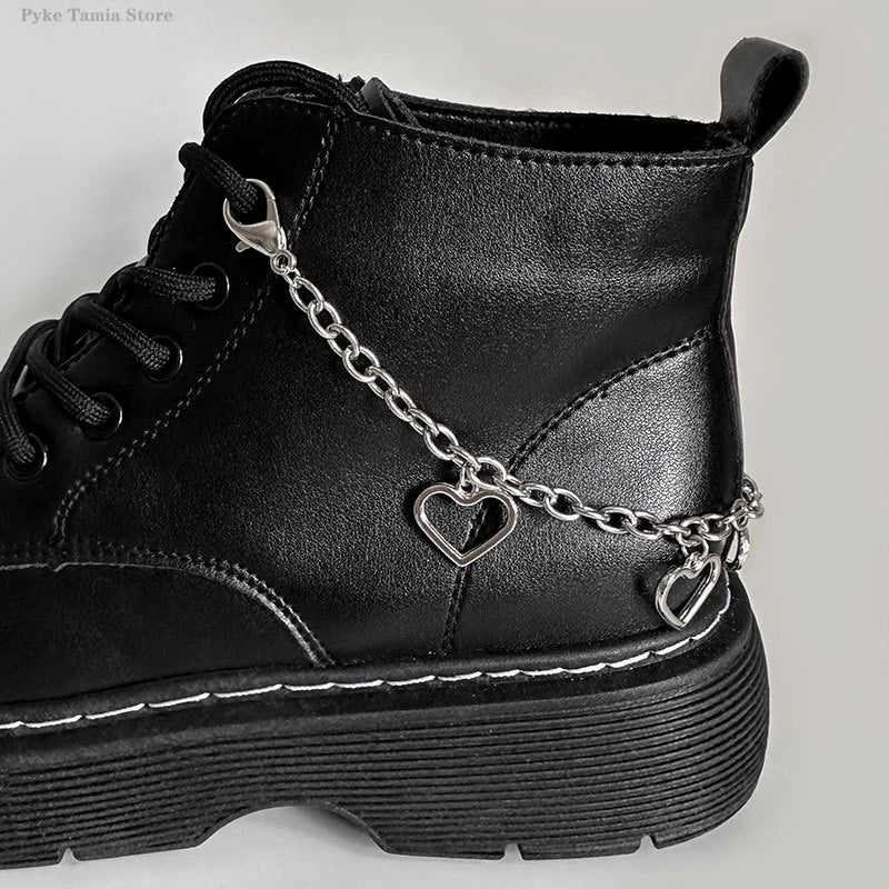 Cadena de Metal para zapatos corazón y estrella