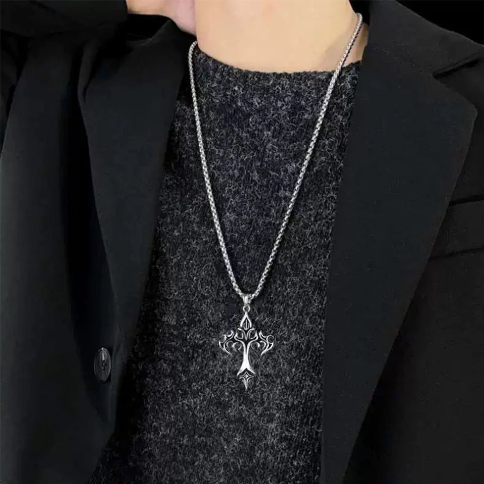 Collar de cruz de vampiro