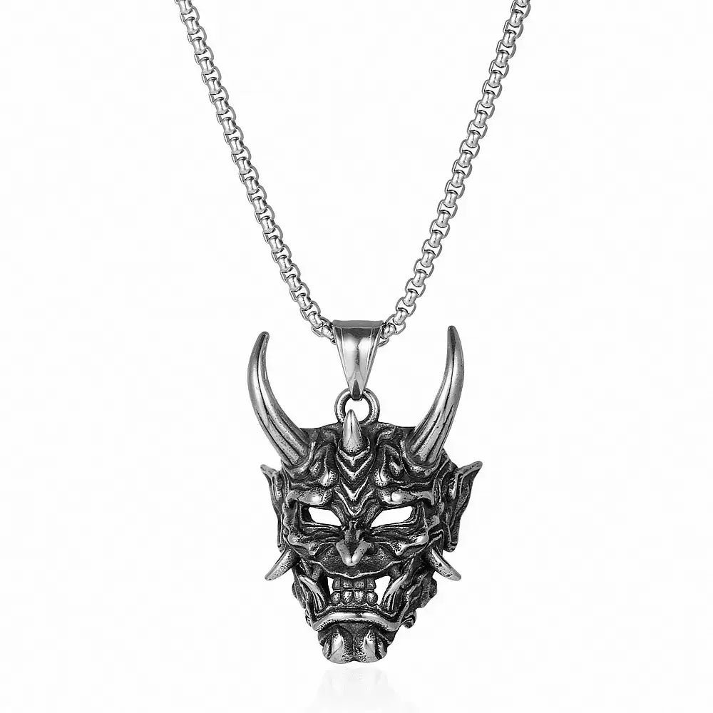 Collar samurái mascara de demonio