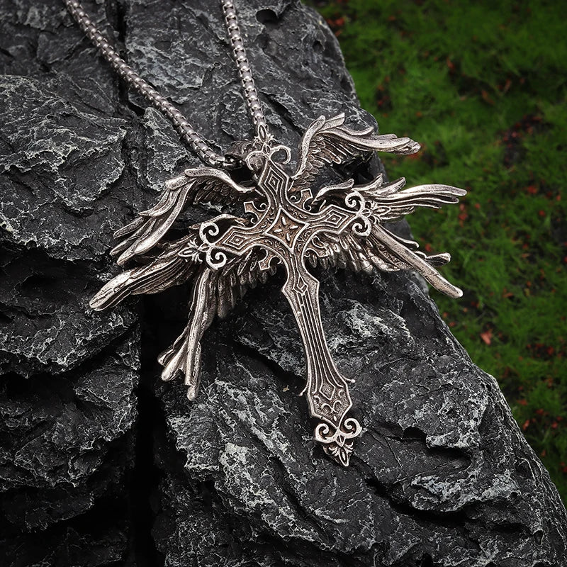 Collar de cruz de ángel