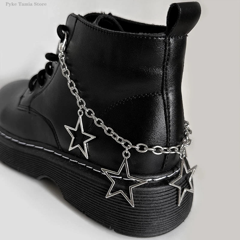 Cadena de Metal para zapatos corazón y estrella