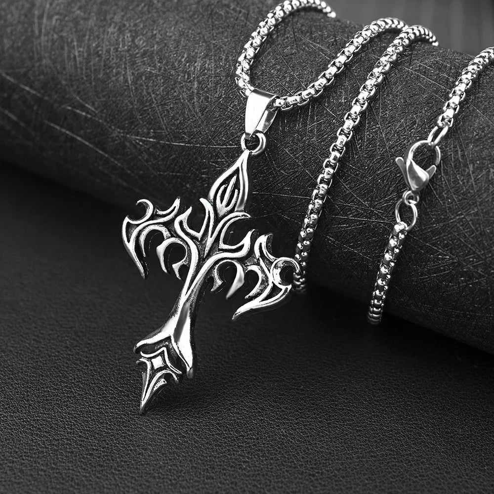 Collar de cruz de vampiro