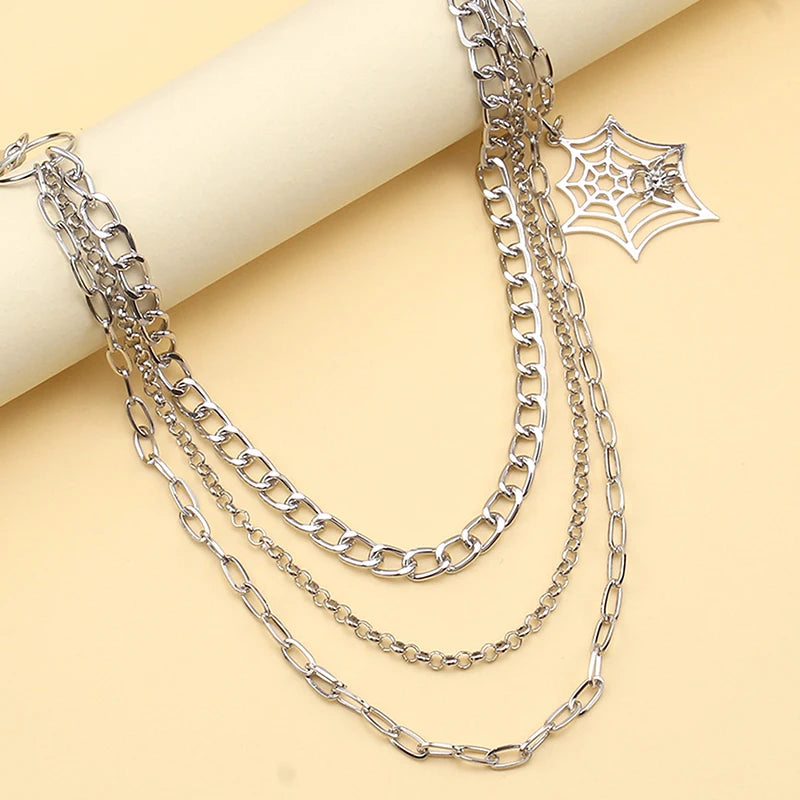 Cadena triple con Colgante de Telaraña