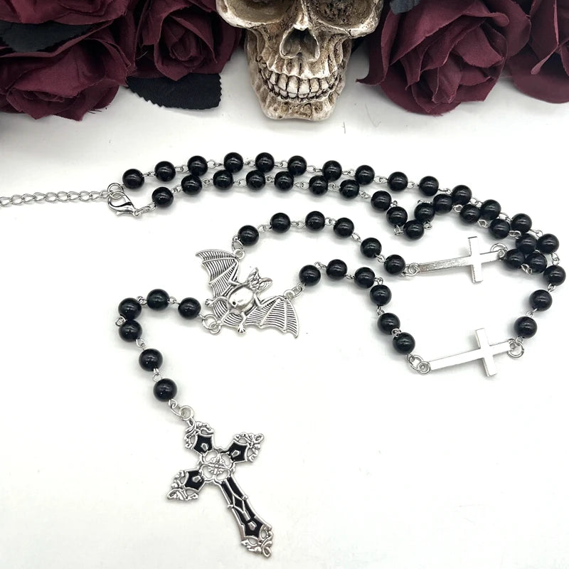 Rosario cruzado de vampiro Ankh