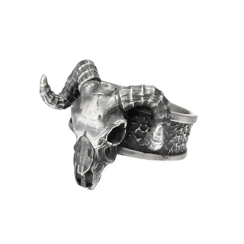 Anillo de cráneo de cabra reajustable